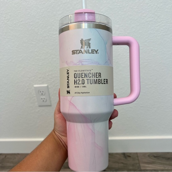 Stanley Other - NWT Stanley Stainless 40 oz Steel FlowState Quencher Tumbler Watercolor Tulle
